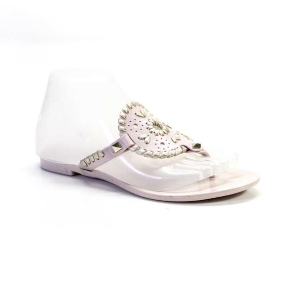 Jack Rogers Pink Jelly Flat Sandals 6 - Picture 4 of 5